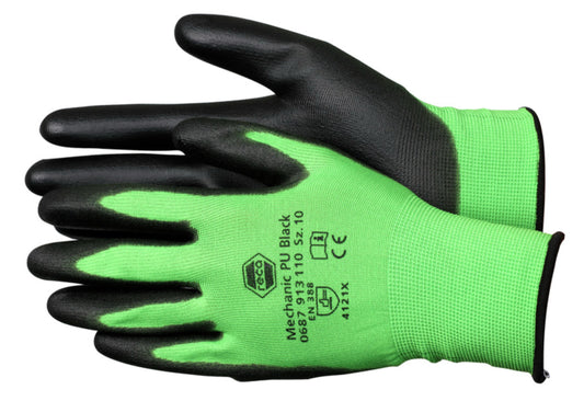 12x Reca - Mechanic PU Black Mechanikerhandschuhe